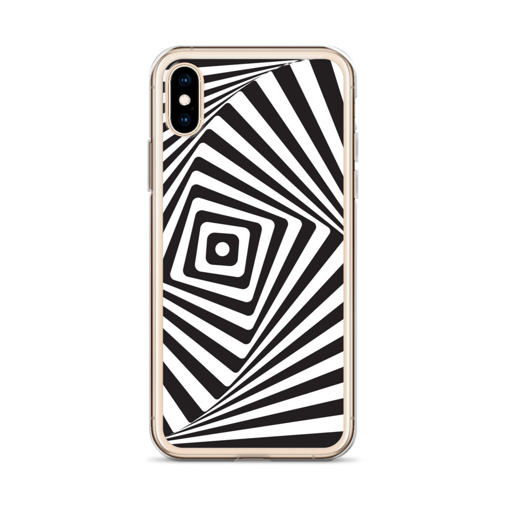 Abstract iPhone case black and white maze