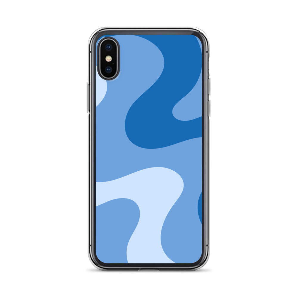 Abstract iPhone case blue swirl