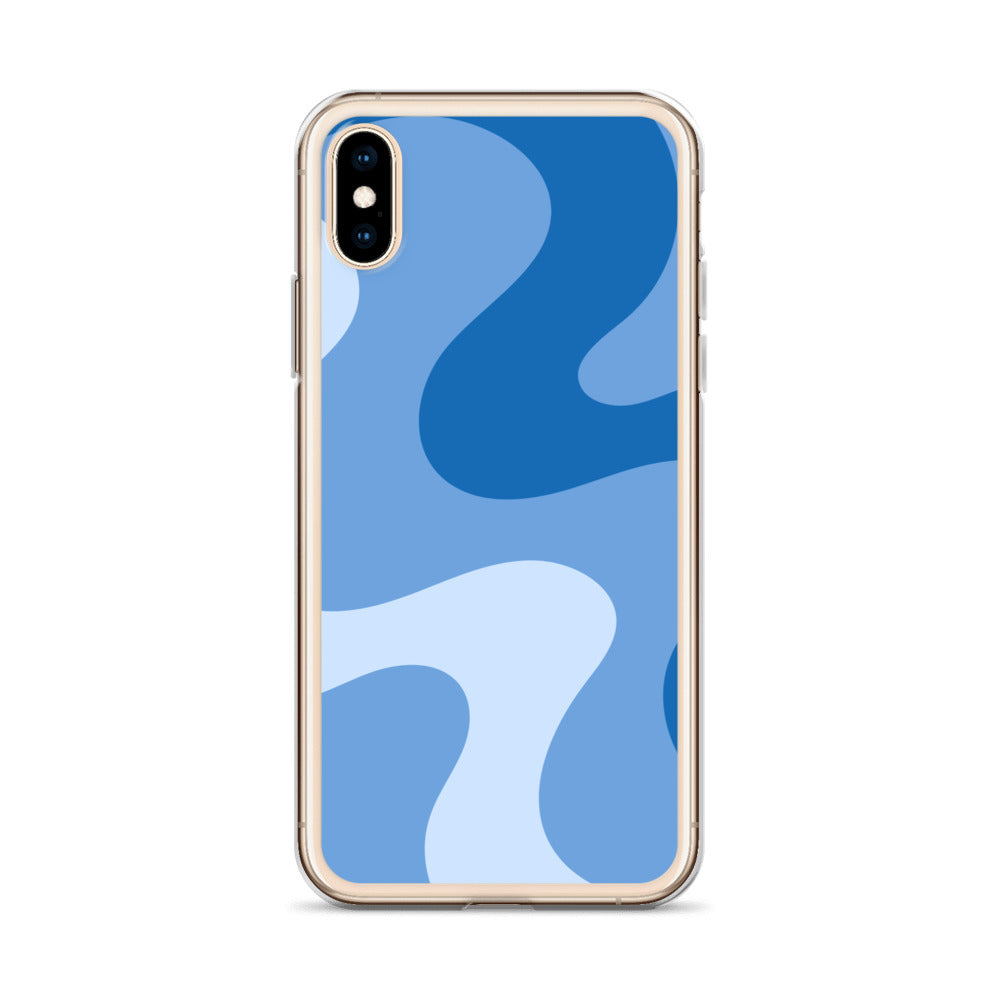 Abstract iPhone case blue swirl