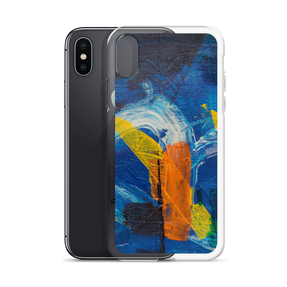 Abstract iPhone case muli-coloured solid accent