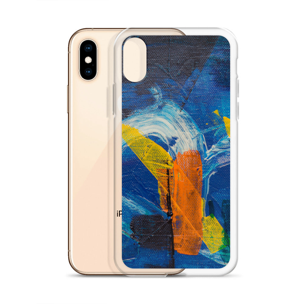 Abstract iPhone case muli-coloured solid accent