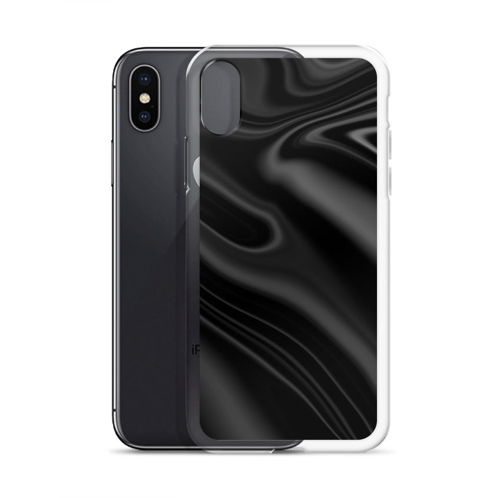 Abstract iPhone case black wave