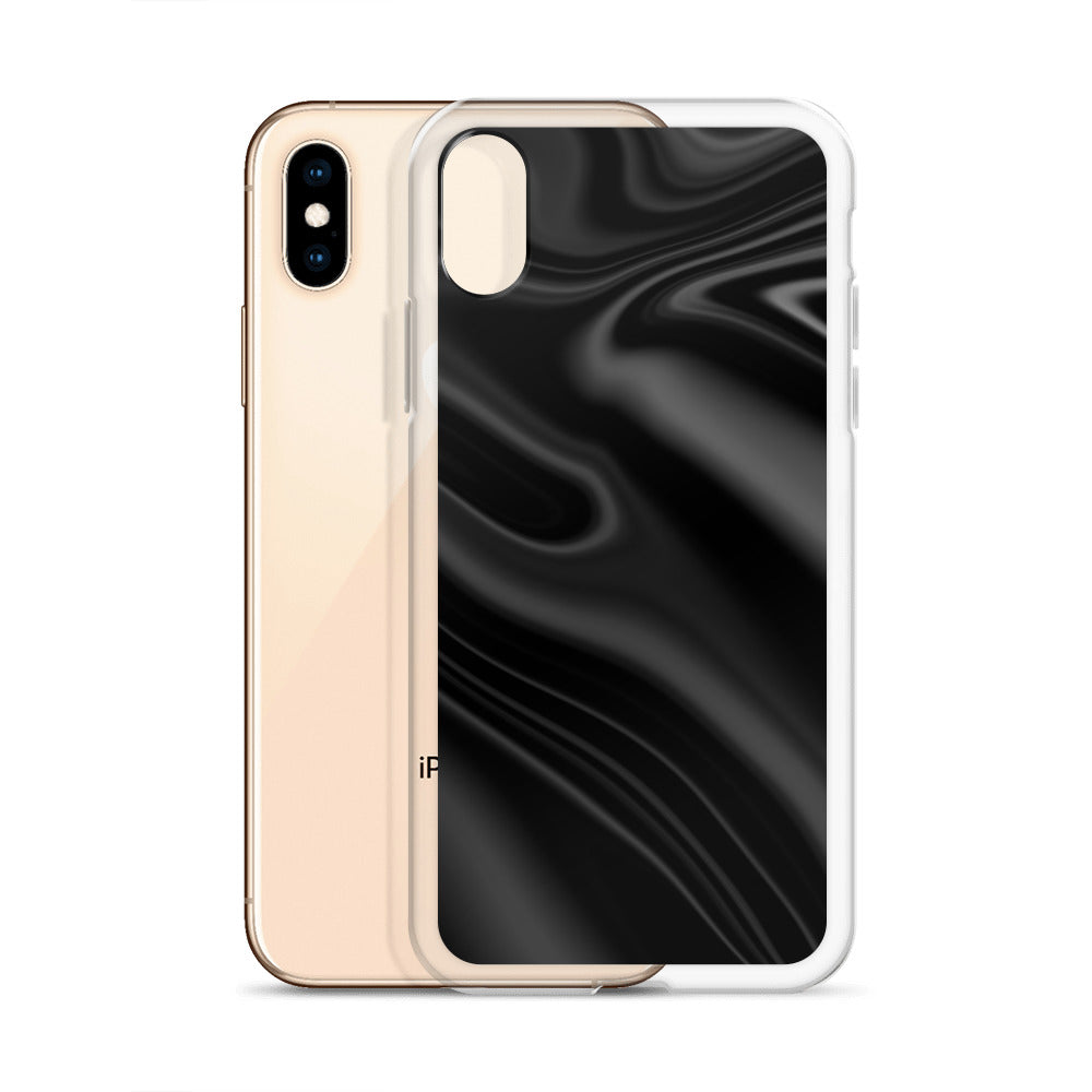 Abstract iPhone case black wave