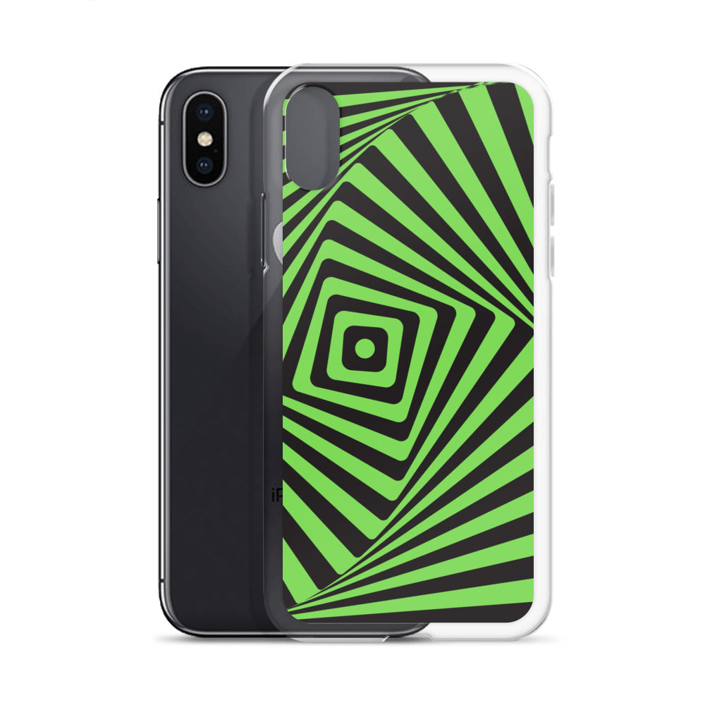 Abstract iPhone case green maze