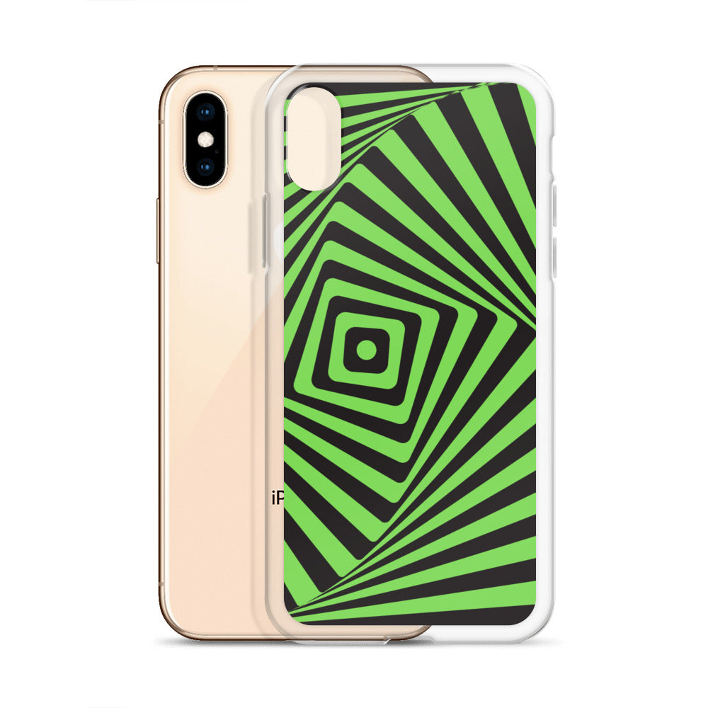 Abstract iPhone case green maze