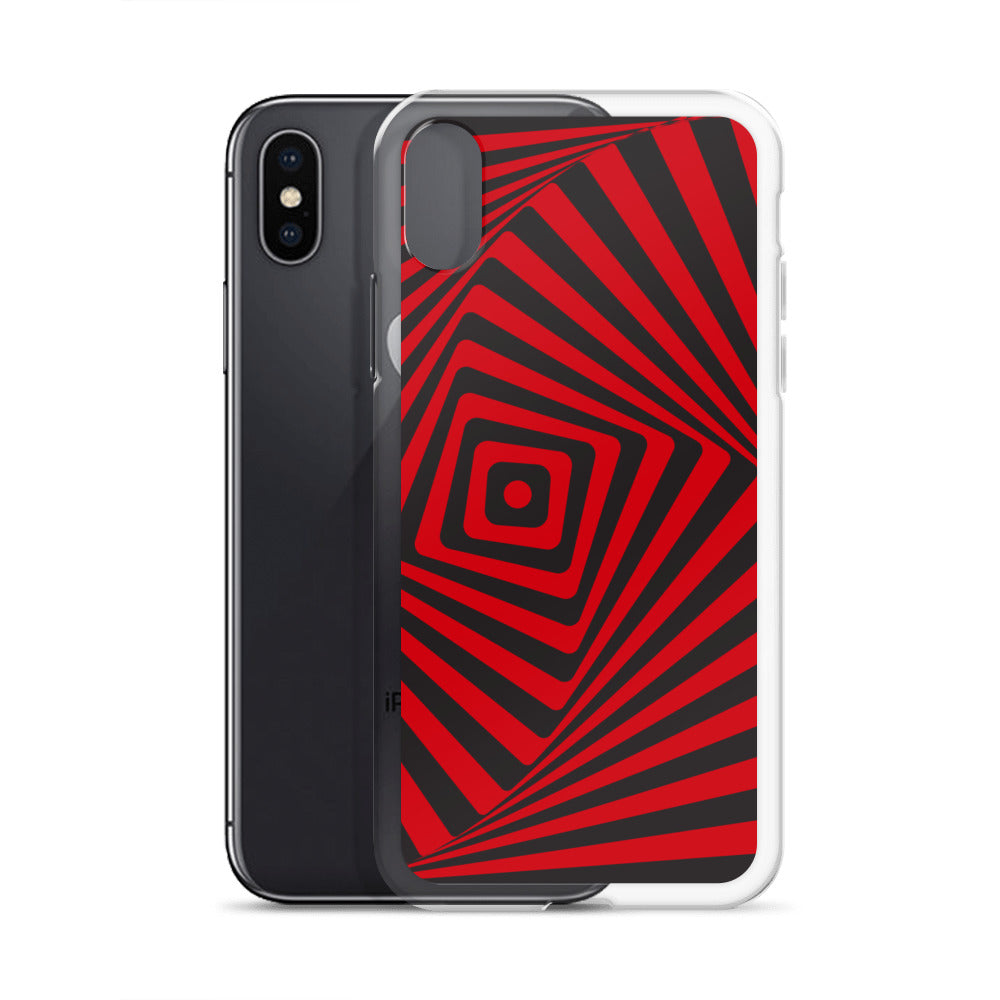 Abstract iPhone case, red maze