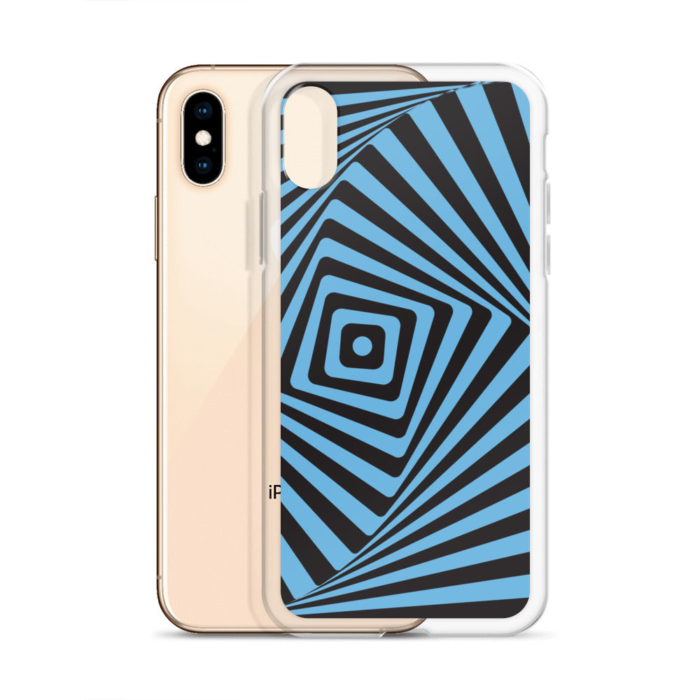 Abstract iPhone case, blue maze