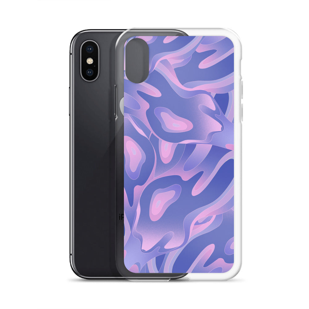 Abstract iPhone case purple/violet waves