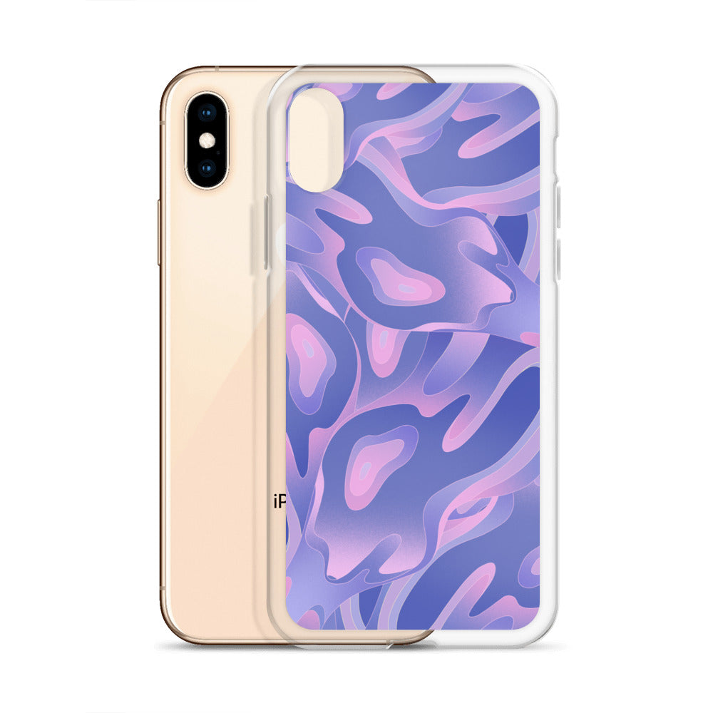 Abstract iPhone case purple/violet waves