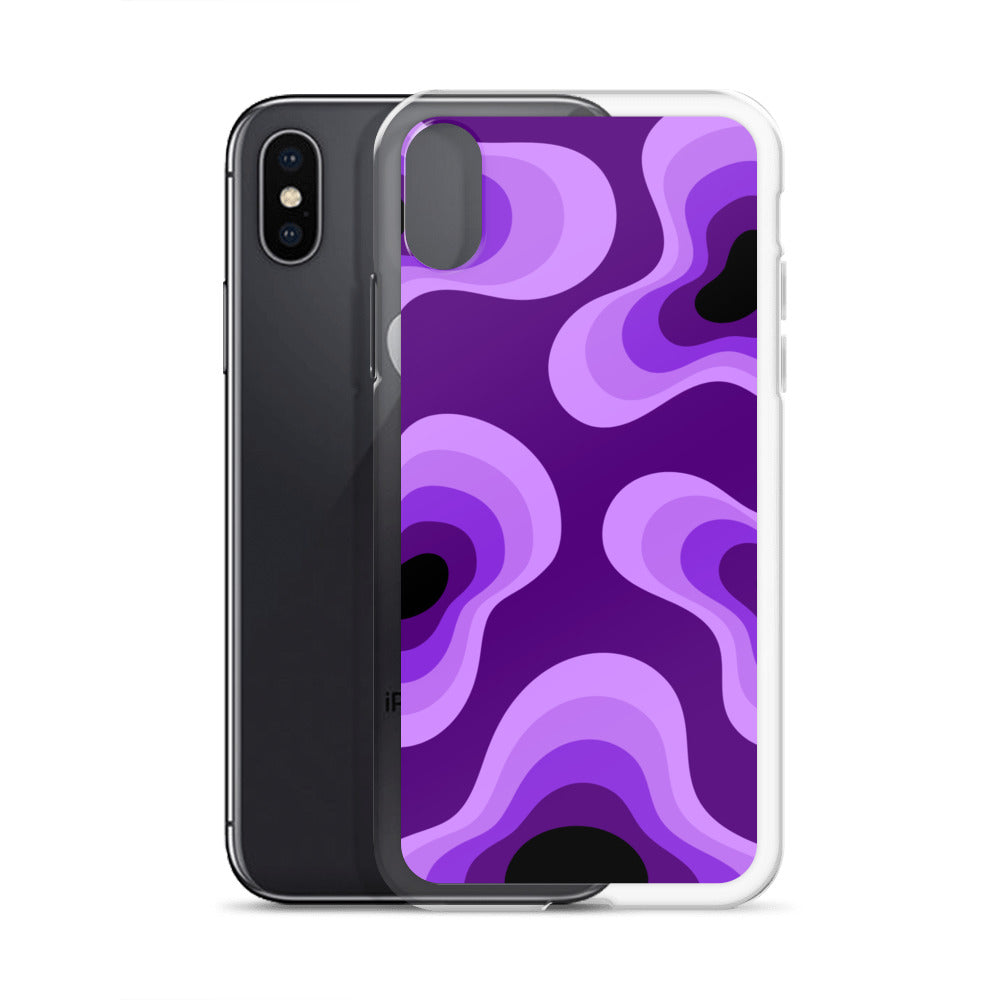 Abstract iPhone case purple lava bubbles