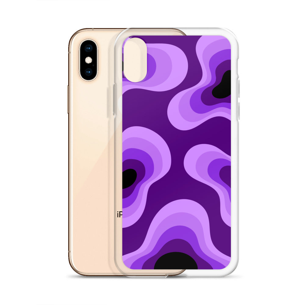 Abstract iPhone case purple lava bubbles