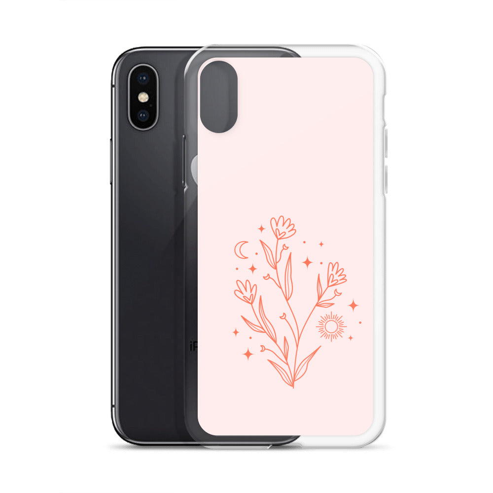 Abstract iPhone case pink flower