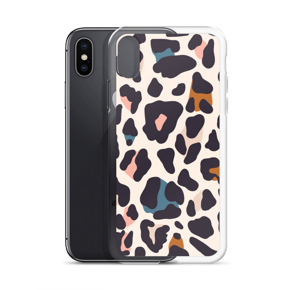 Abstract iPhone case leopard print design