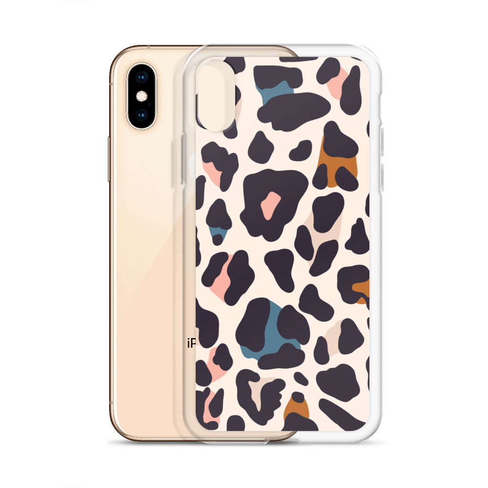 Abstract iPhone case leopard print design