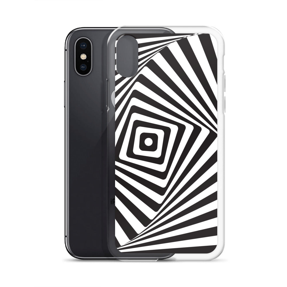 Abstract iPhone case black and white maze