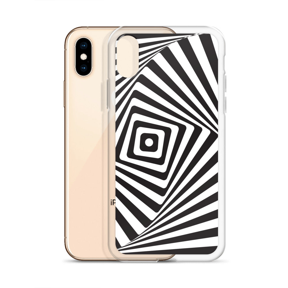 Abstract iPhone case black and white maze