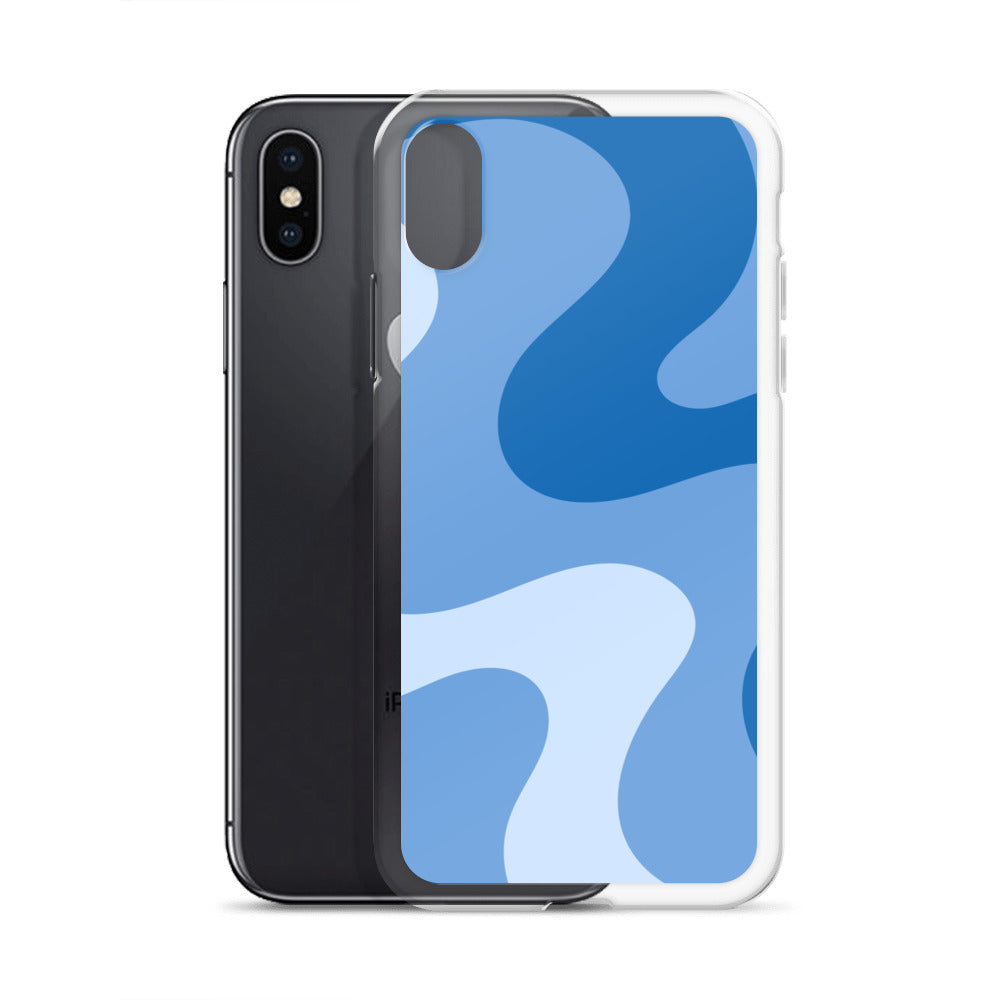 Abstract iPhone case blue swirl