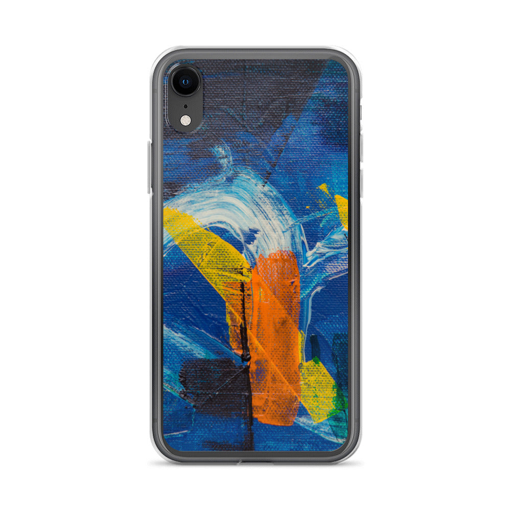 Abstract iPhone case muli-coloured solid accent