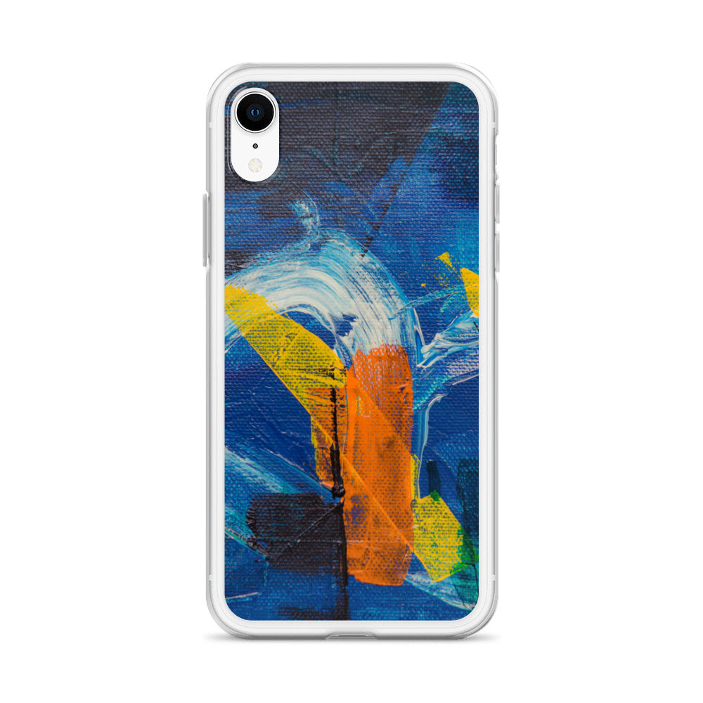 Abstract iPhone case muli-coloured solid accent