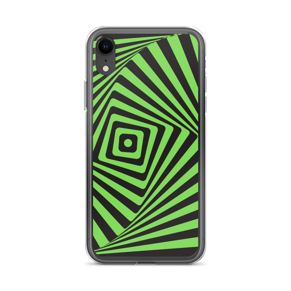 Abstract iPhone case green maze