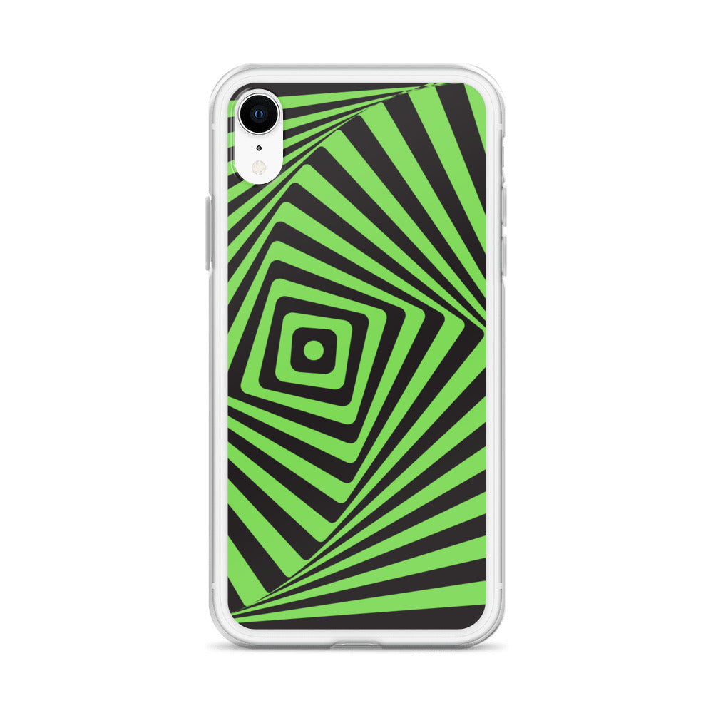 Abstract iPhone case green maze