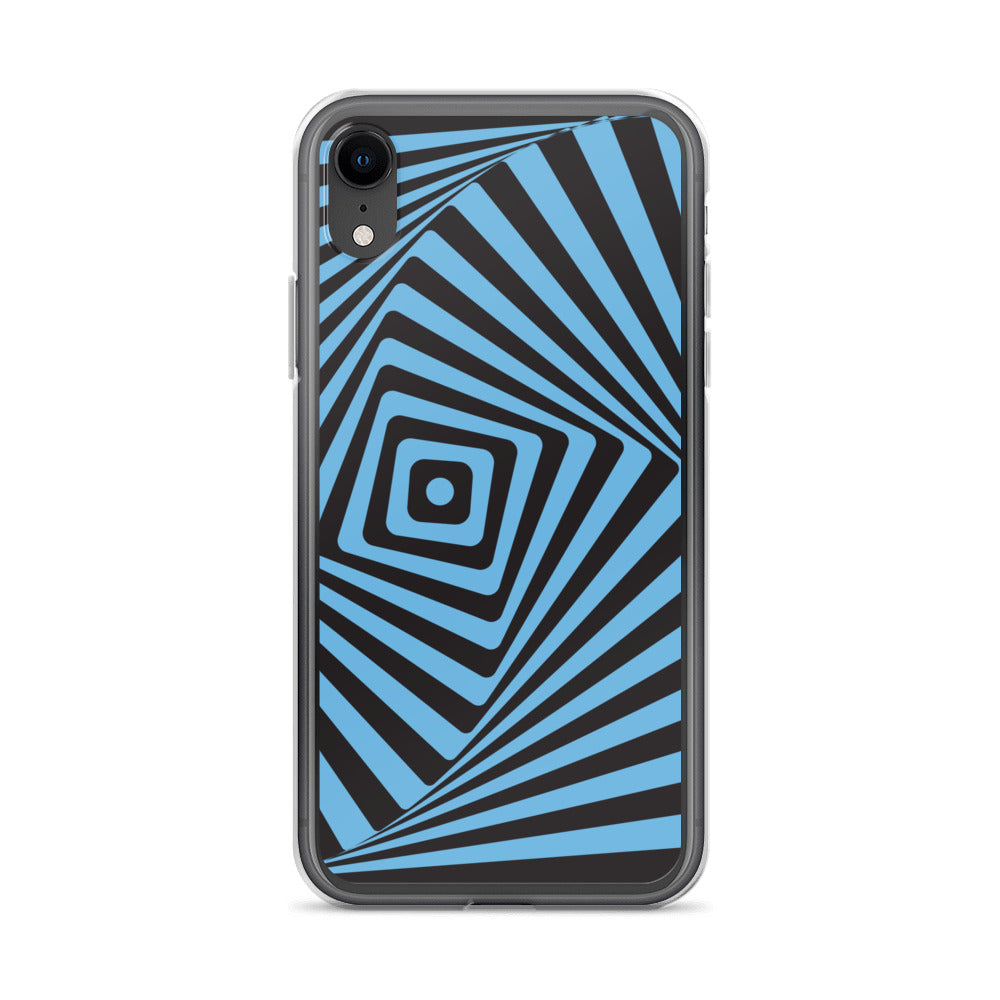 Abstract iPhone case, blue maze