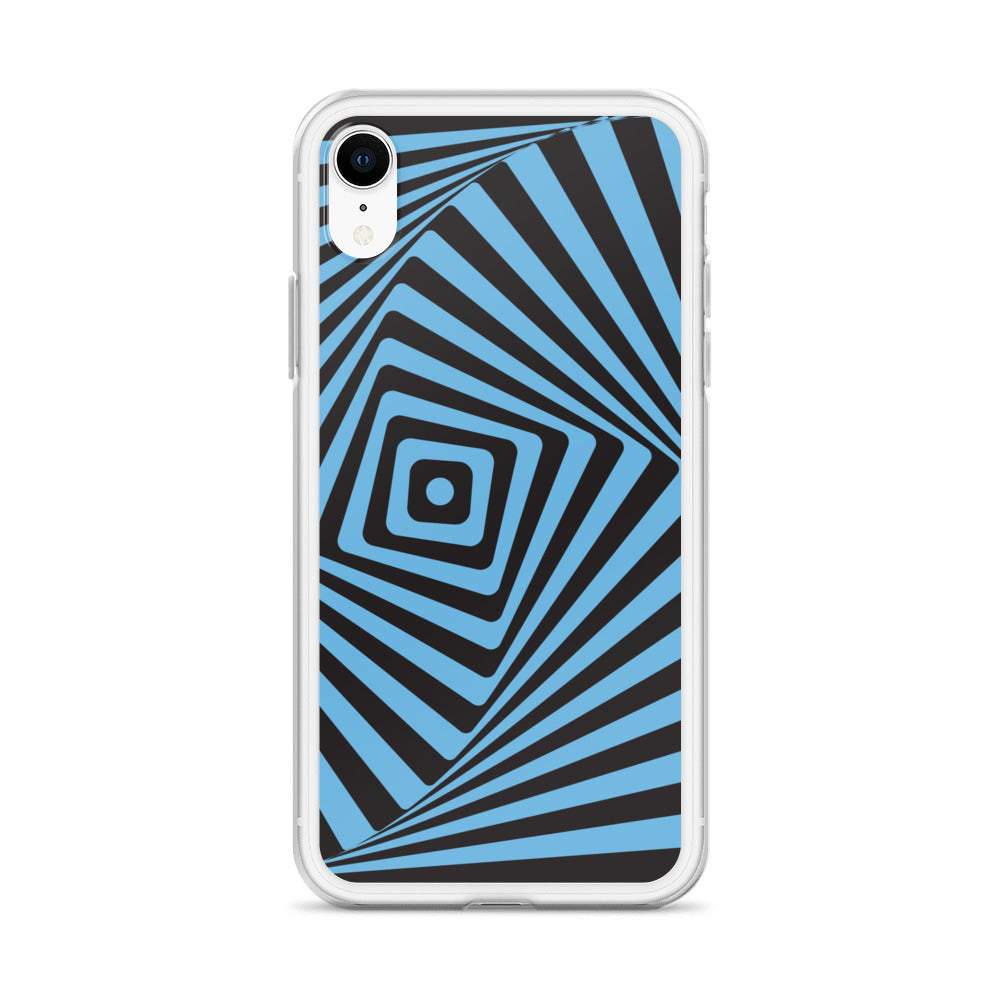 Abstract iPhone case, blue maze