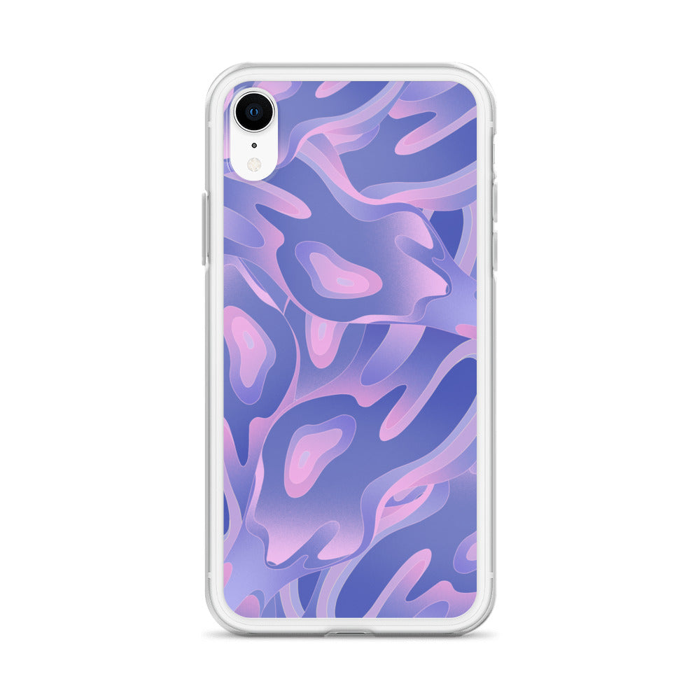 Abstract iPhone case purple/violet waves