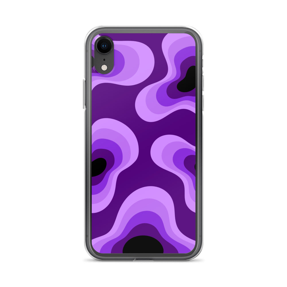 Abstract iPhone case purple lava bubbles