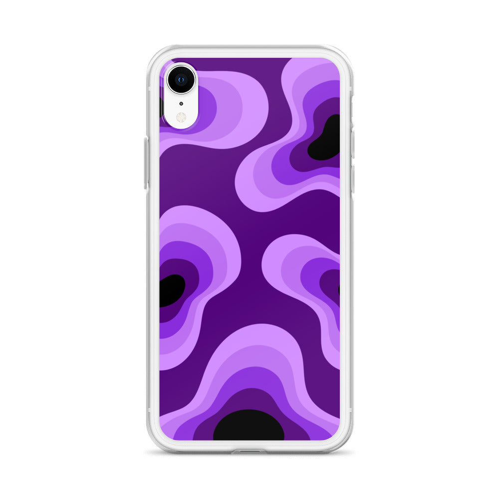 Abstract iPhone case purple lava bubbles