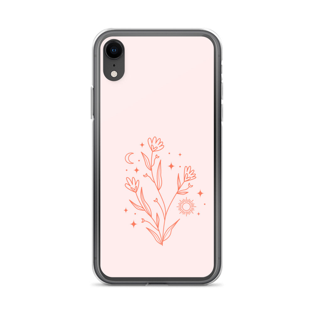 Abstract iPhone case pink flower