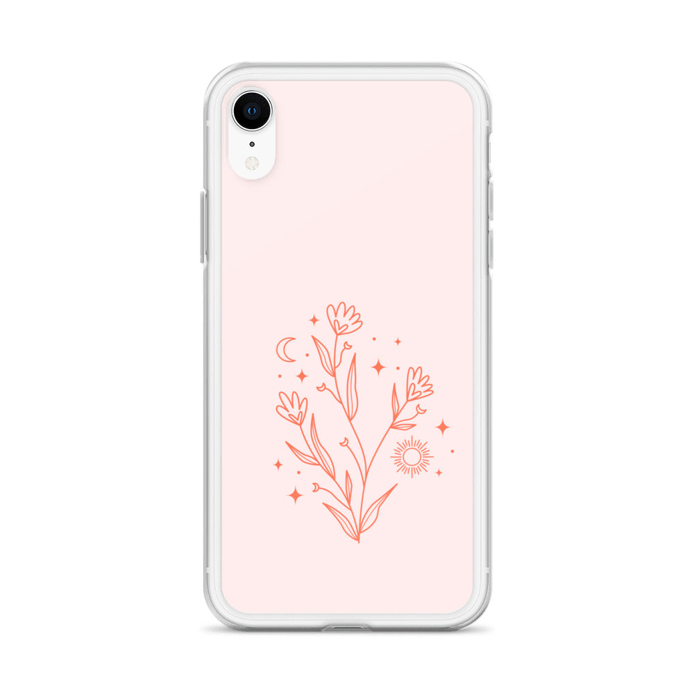 Abstract iPhone case pink flower