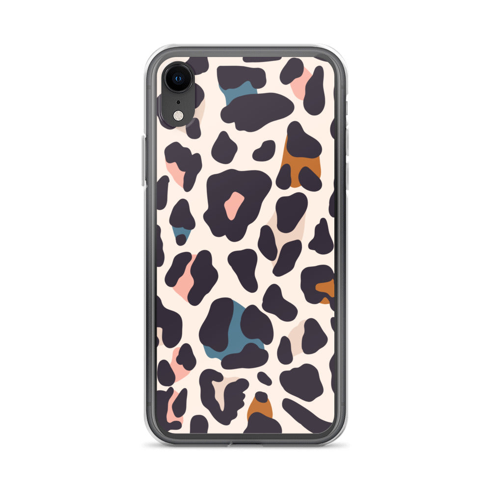 Abstract iPhone case leopard print design