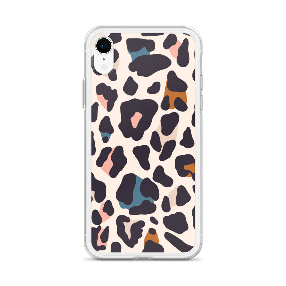 Abstract iPhone case leopard print design