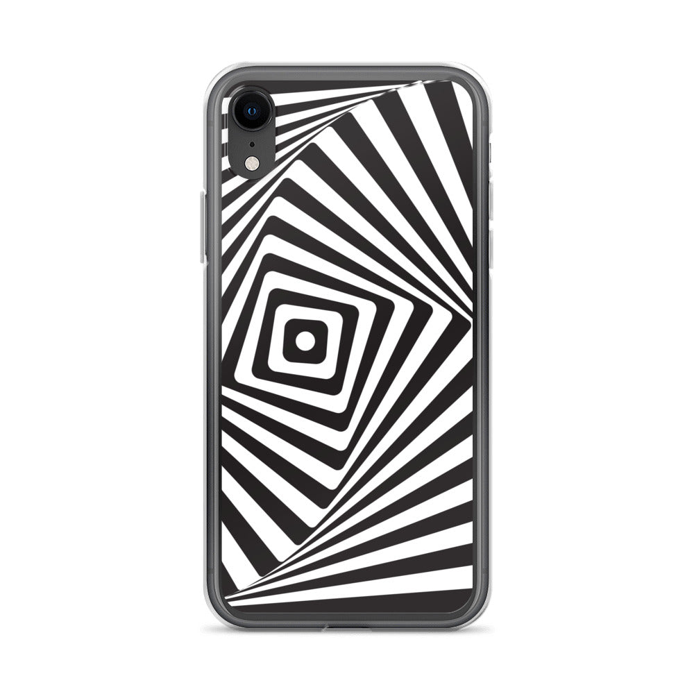 Abstract iPhone case black and white maze