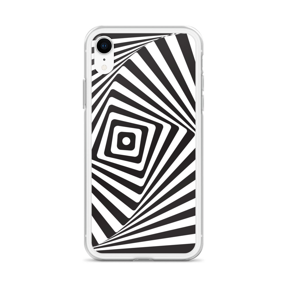 Abstract iPhone case black and white maze