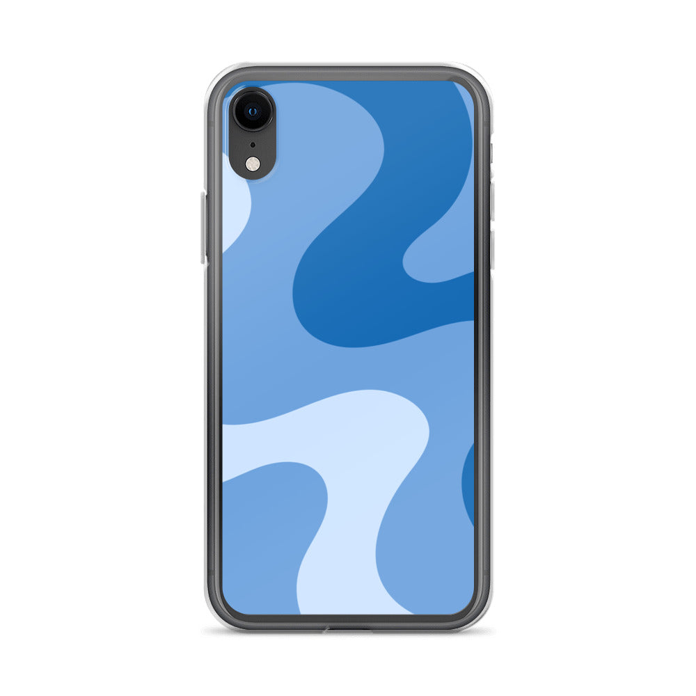 Abstract iPhone case blue swirl