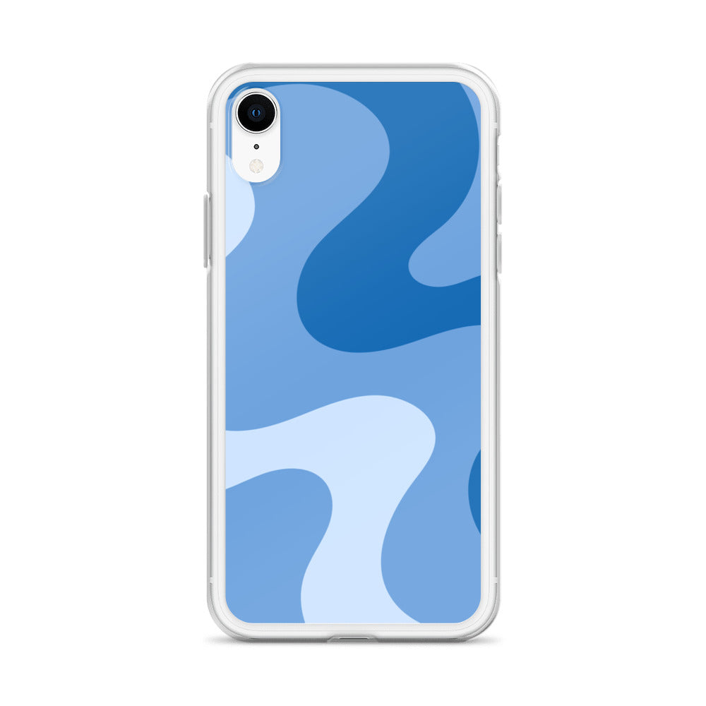 Abstract iPhone case blue swirl