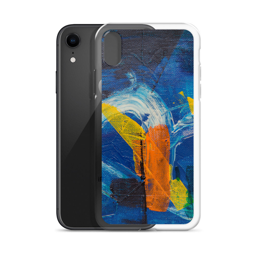 Abstract iPhone case muli-coloured solid accent