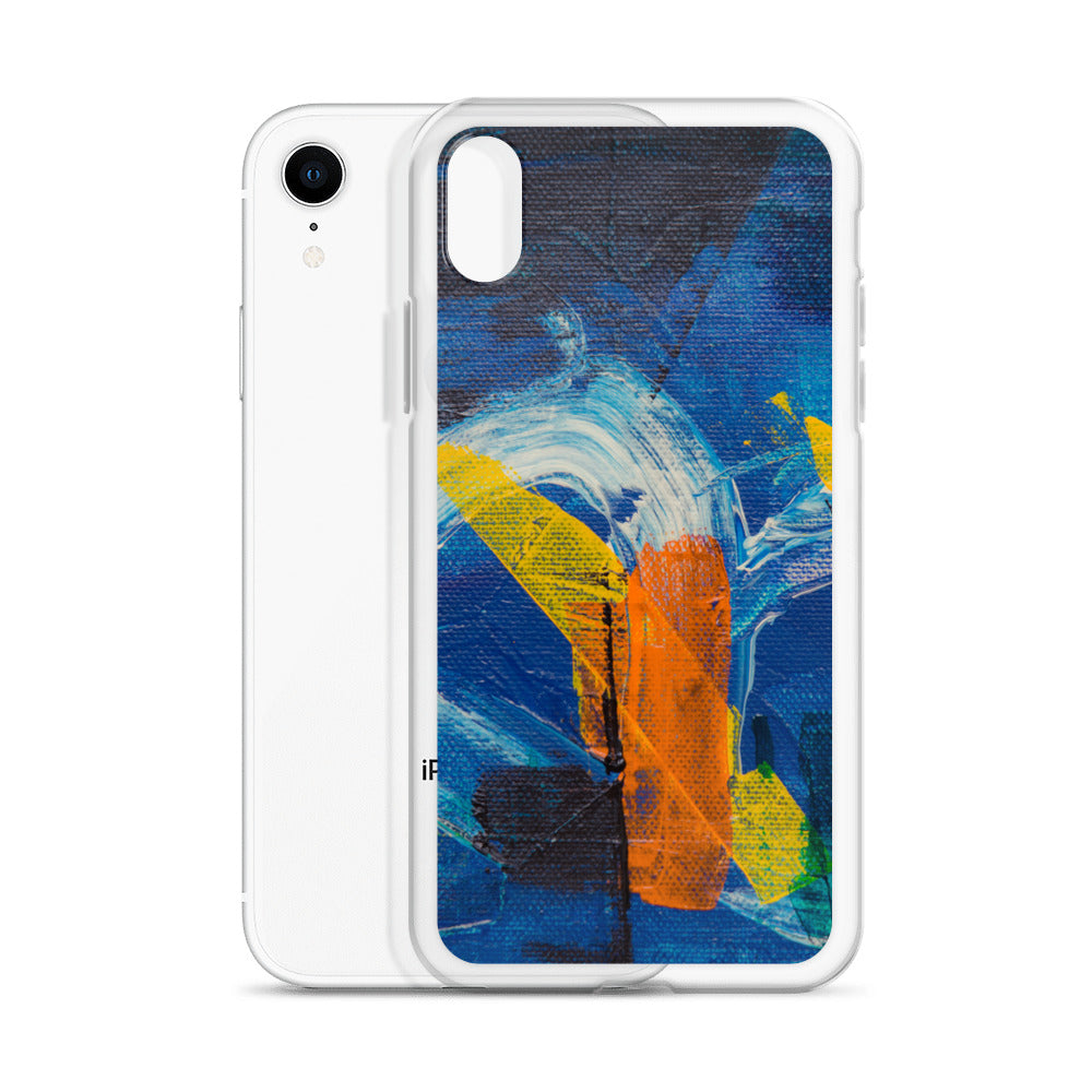 Abstract iPhone case muli-coloured solid accent