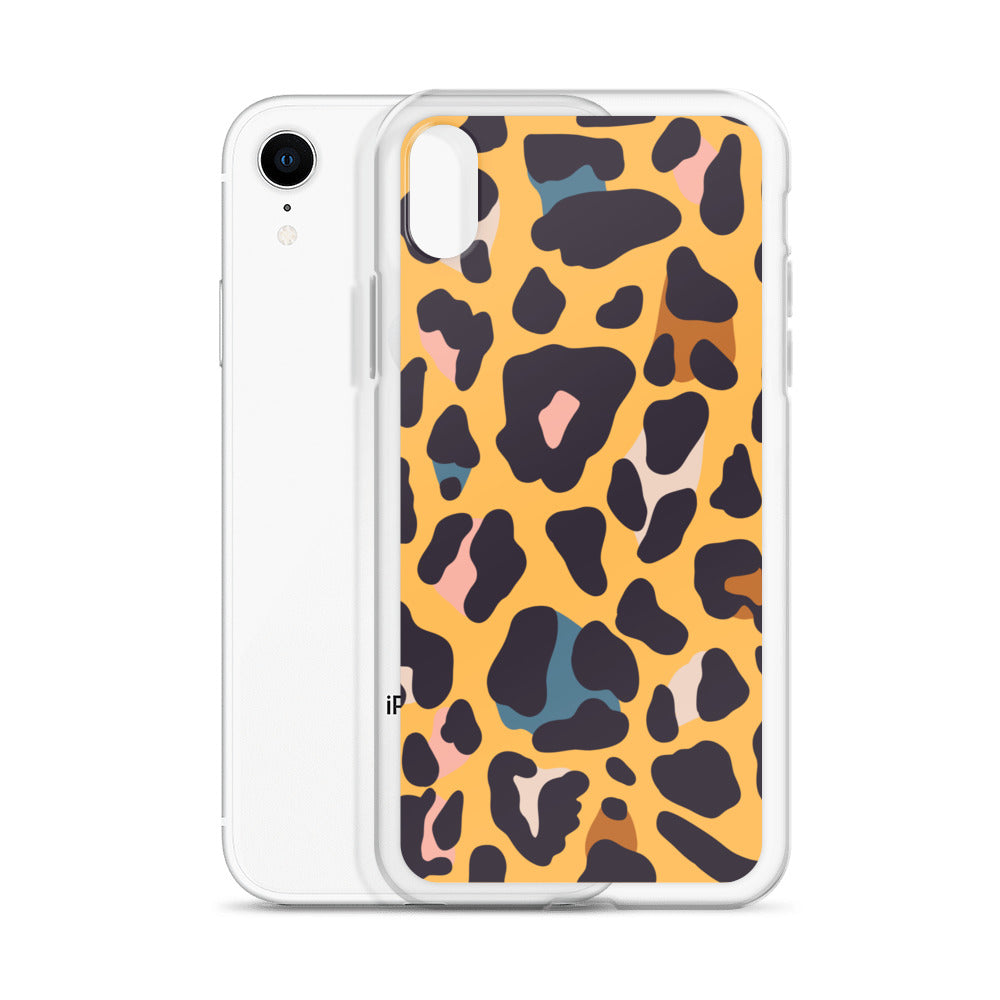 Abstract iPhone case leopard skin print