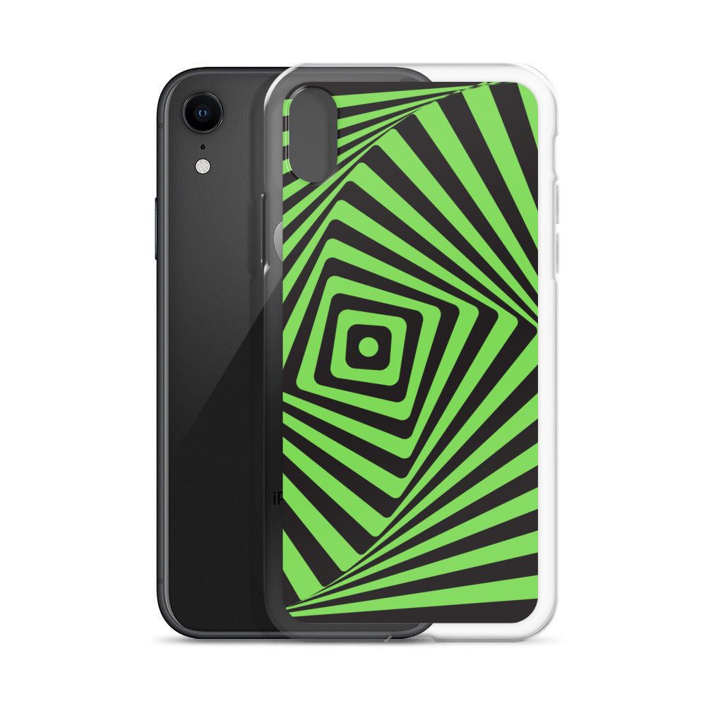 Abstract iPhone case green maze