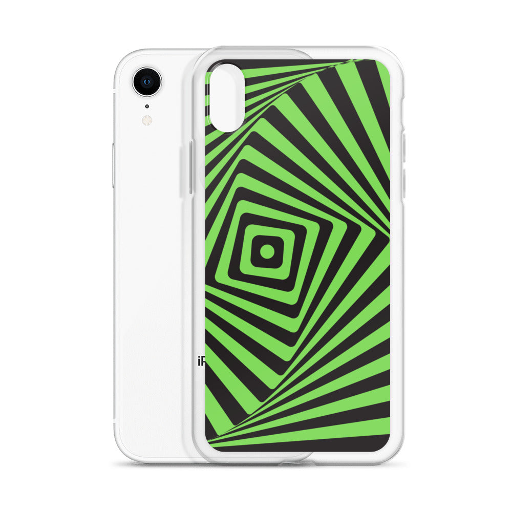 Abstract iPhone case green maze