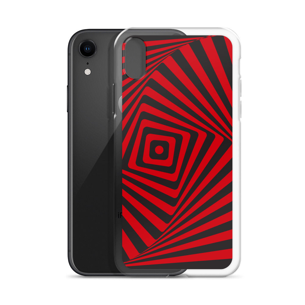 Abstract iPhone case, red maze