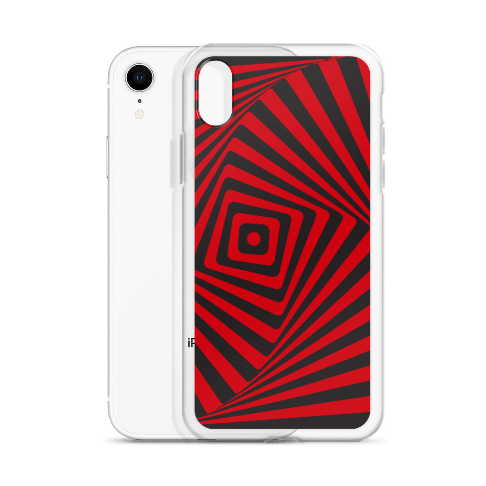 Abstract iPhone case, red maze