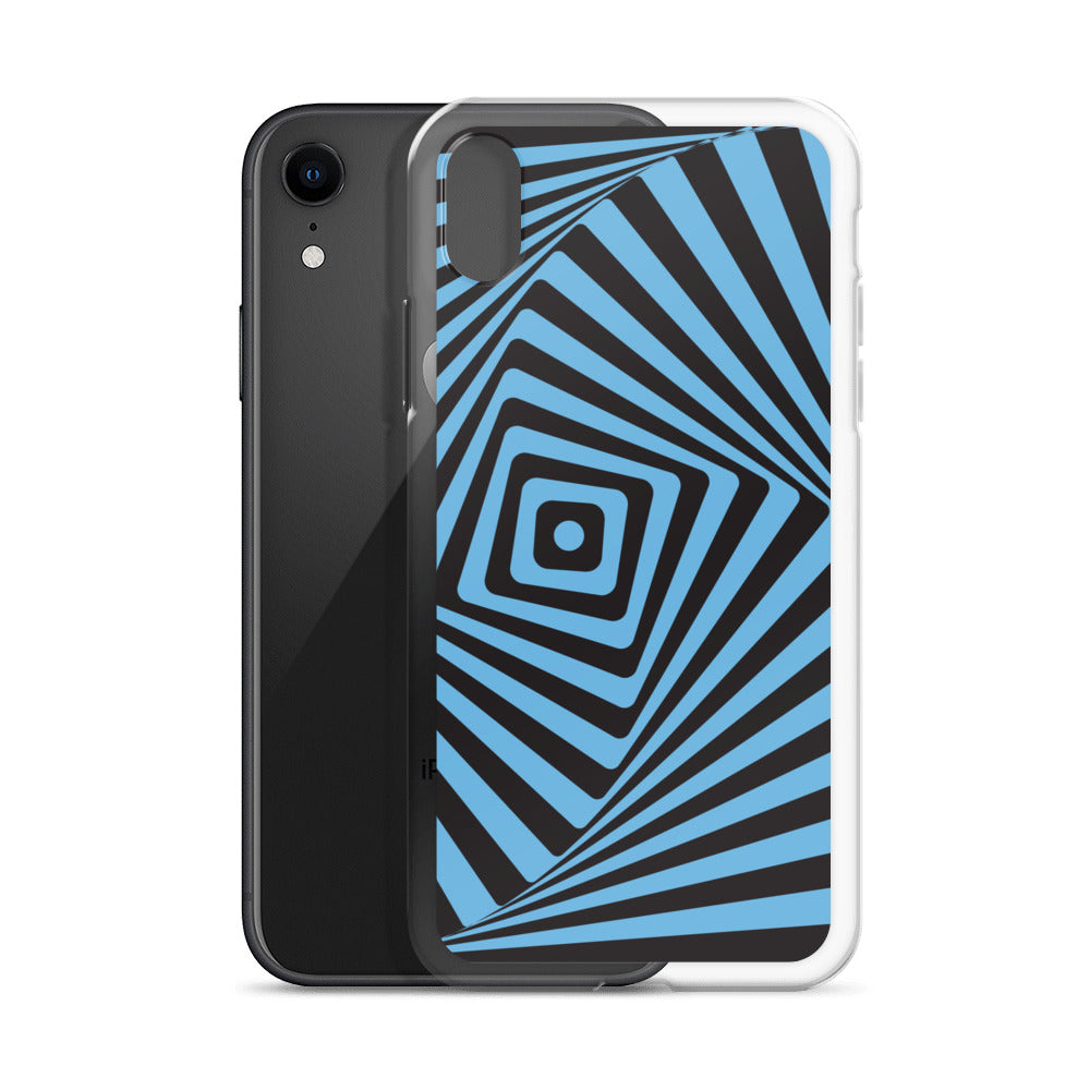 Abstract iPhone case, blue maze