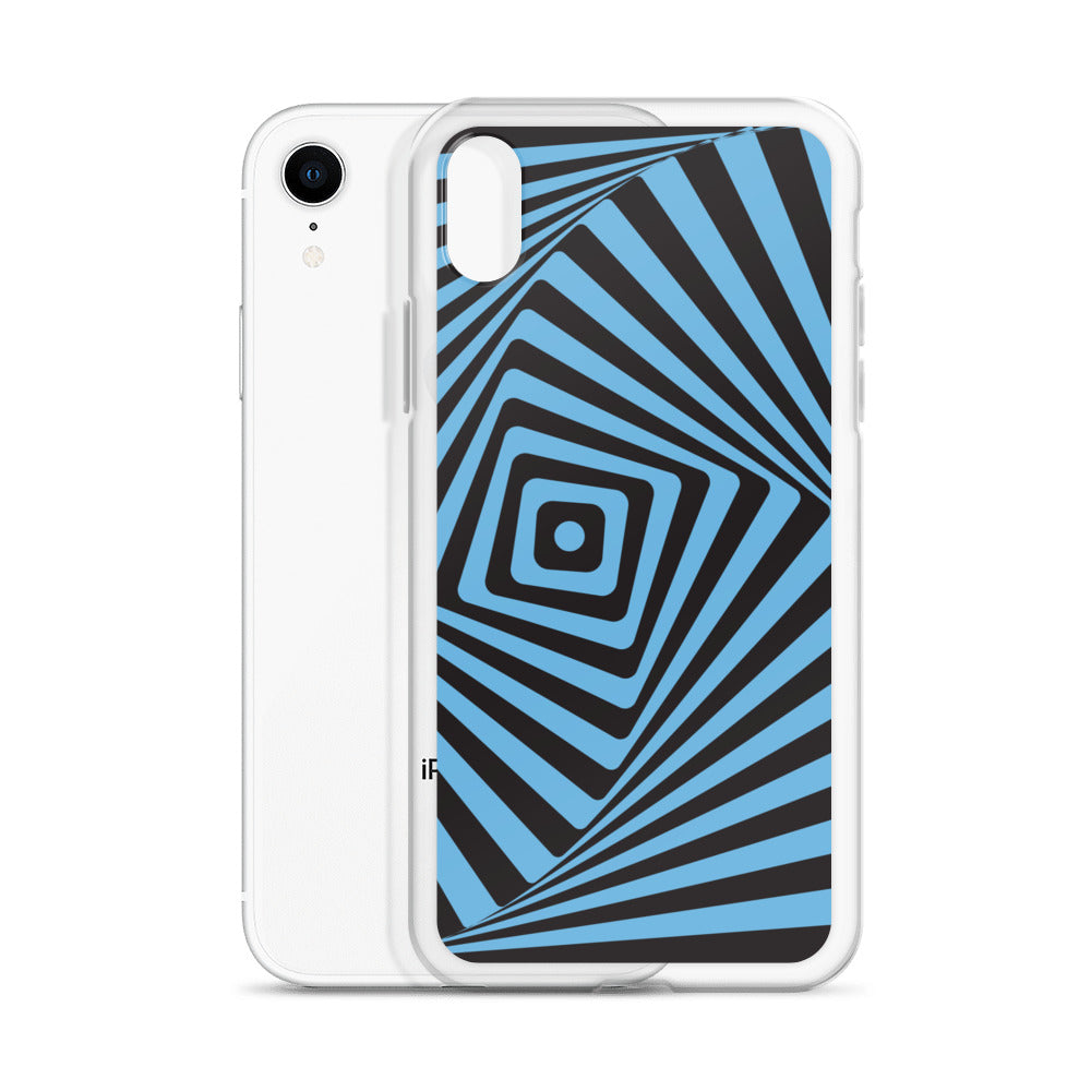 Abstract iPhone case, blue maze