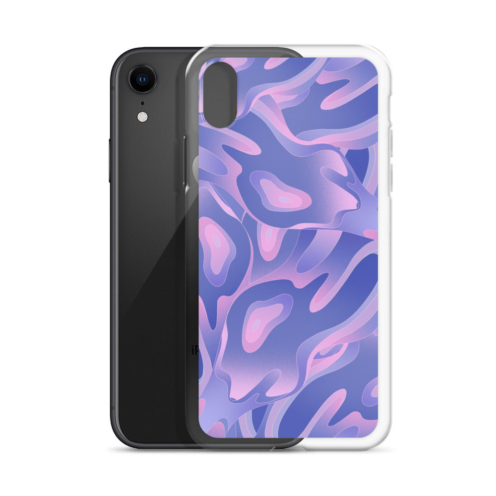 Abstract iPhone case purple/violet waves