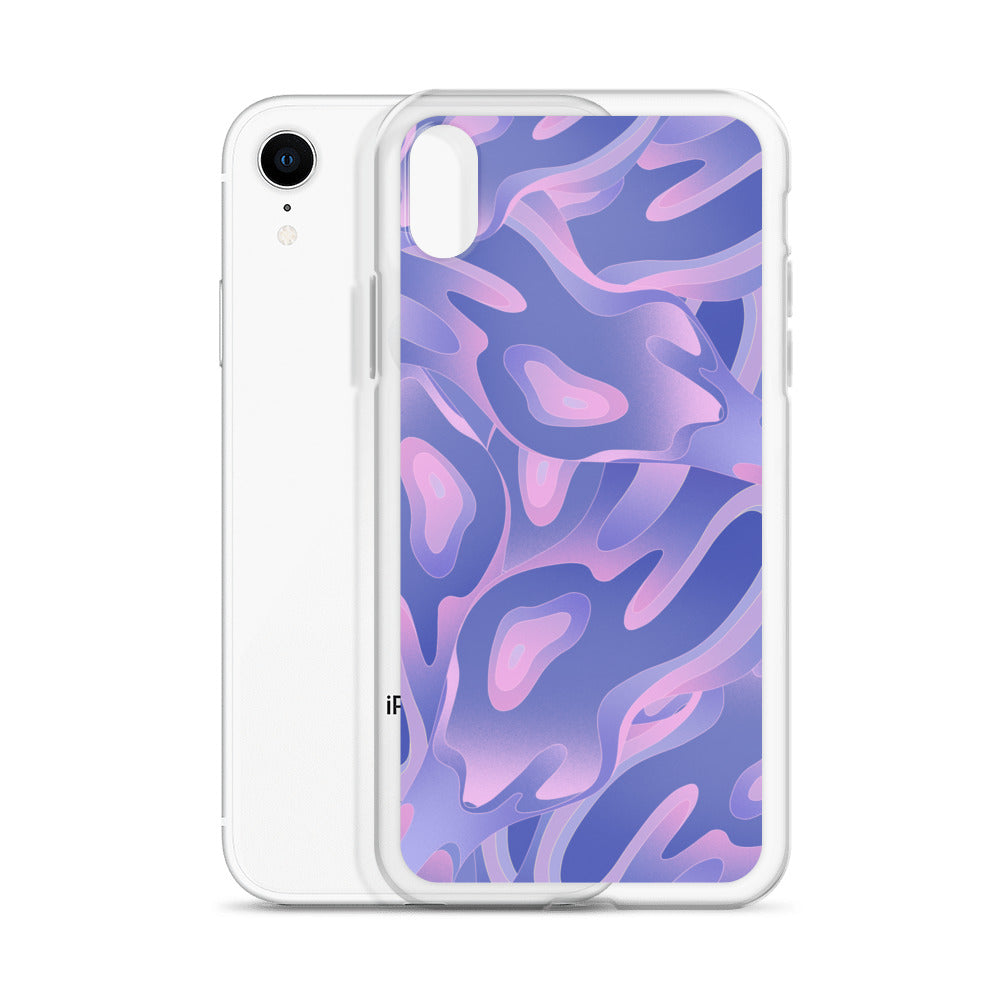 Abstract iPhone case purple/violet waves