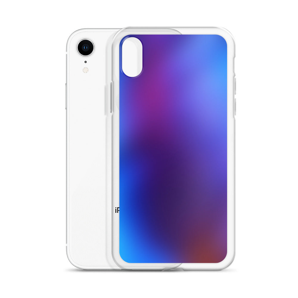 Abstract iPhone case blurry blue